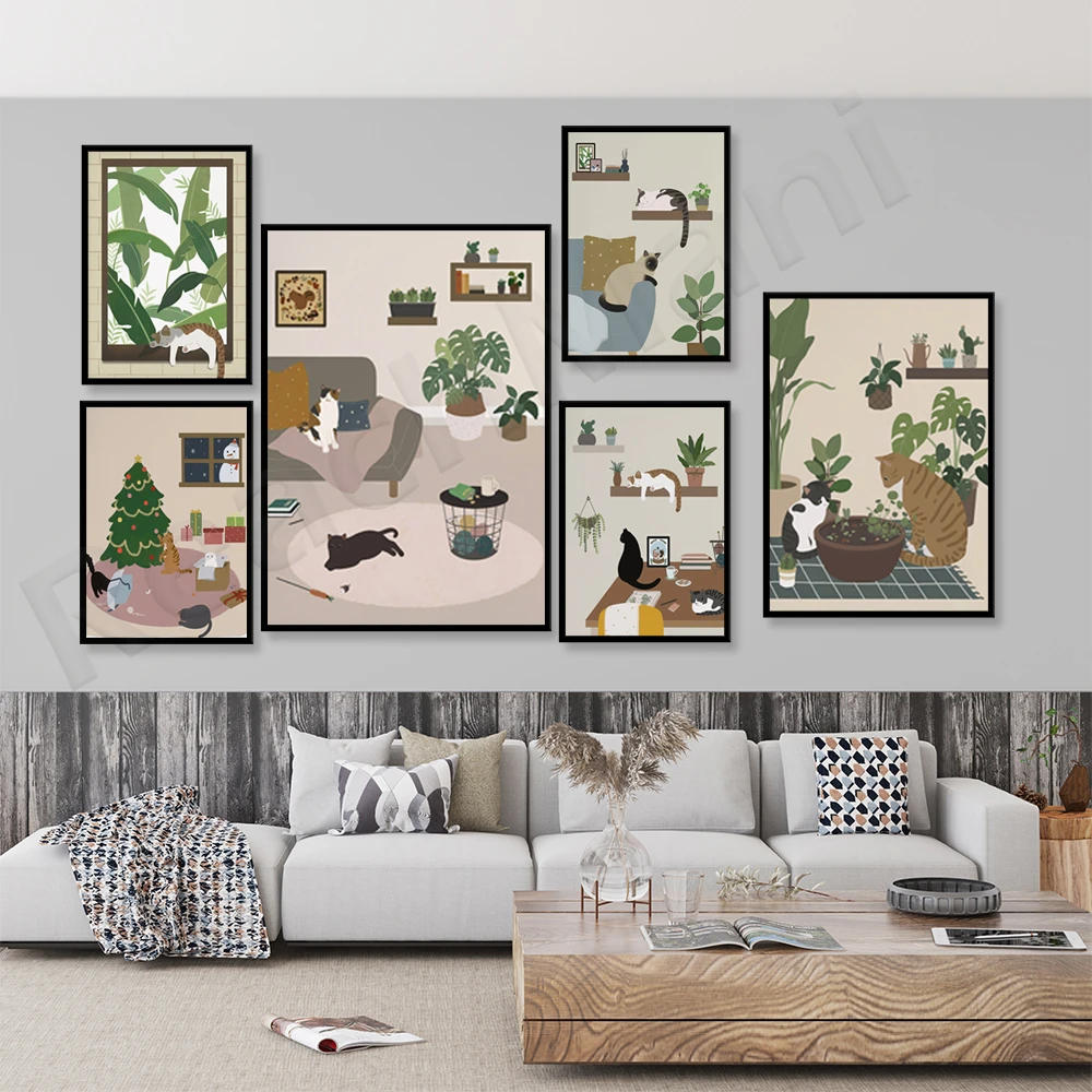 かわいい猫のポスター 猫と植物 クリスマスの木と猫 キッチンの猫のイラスト 猫のテーマ 恋人の贈り物 Aliexpress かわいい猫のポスター 猫と植物 クリスマスの木と猫 キッチンの猫のイラスト 猫のテーマ 恋人の贈り物 Aliexpress