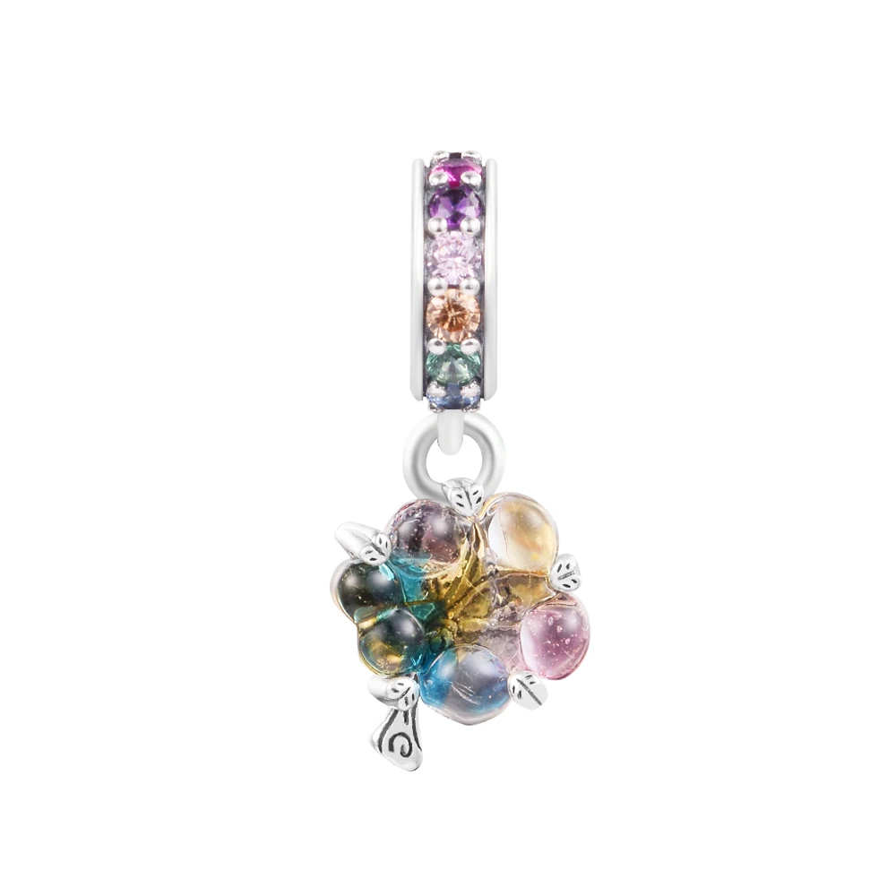 

Подходит для браслетов Pandora, подвеска из муранского стекла с изображением дерева, оригинальная модель украшений для женщин