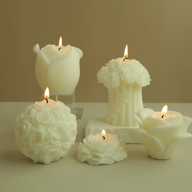 Bianche Candele Profumate Decorative Pillar Scented Candles Wedding Tealight  Birthday Party Aroma Romantic Proposal Sensual 6A01 - AliExpress