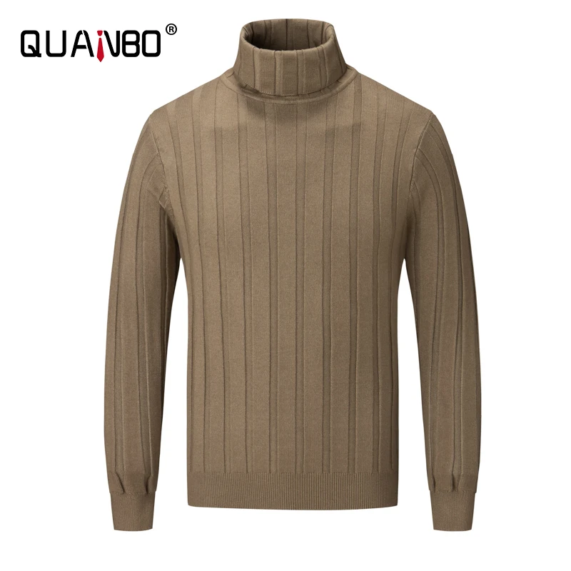 

Men's Fashion Turtleneck Vintage Sweater 2023 New Autumn Winter New Fashion Striped Business Casual Classic Men Knit Jumper