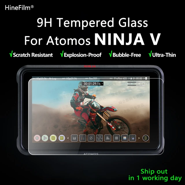 Ninja V Monitor Tempered Glass Protective Self-adhesive Glass for ATOMOS  Ninja V LCD Display Screen