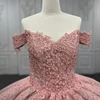 Vestidos De 15 Años Quinceañeras Lace Off The Shoulder Beading Crystal DY7576 Pink Ball Gown Party Dresses 5