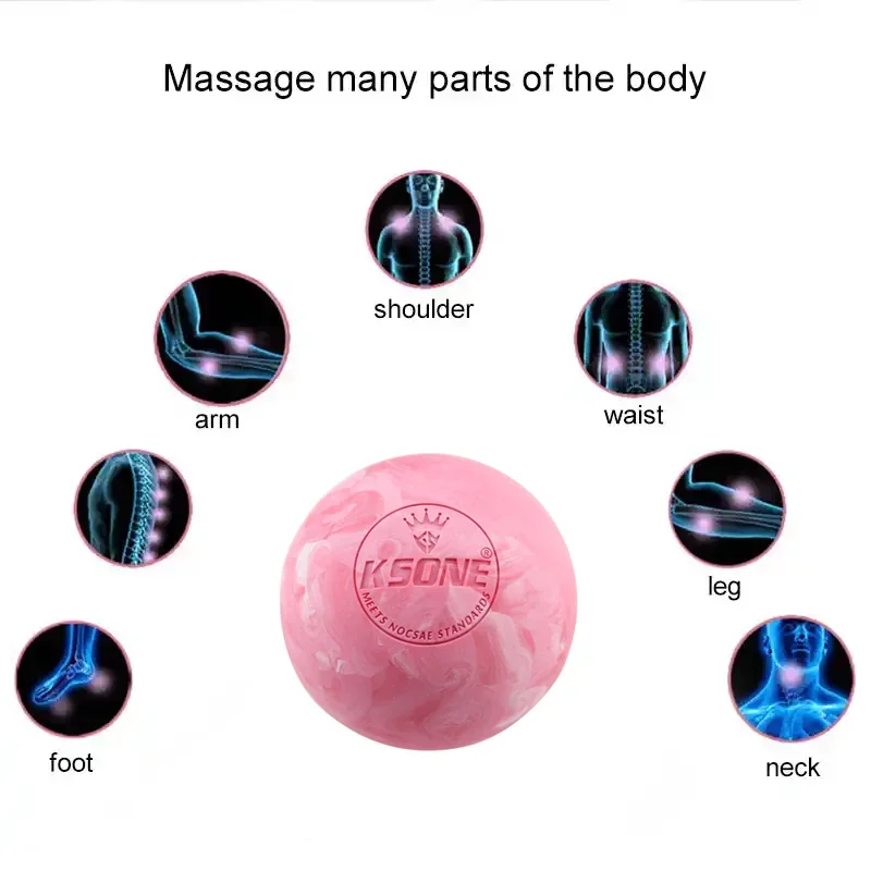 6.3cm Lacrosse Massage Ball Rubber Yoga Muscle Massage Roller Relaxation Pain Relief Portable Physiotherapy Ball