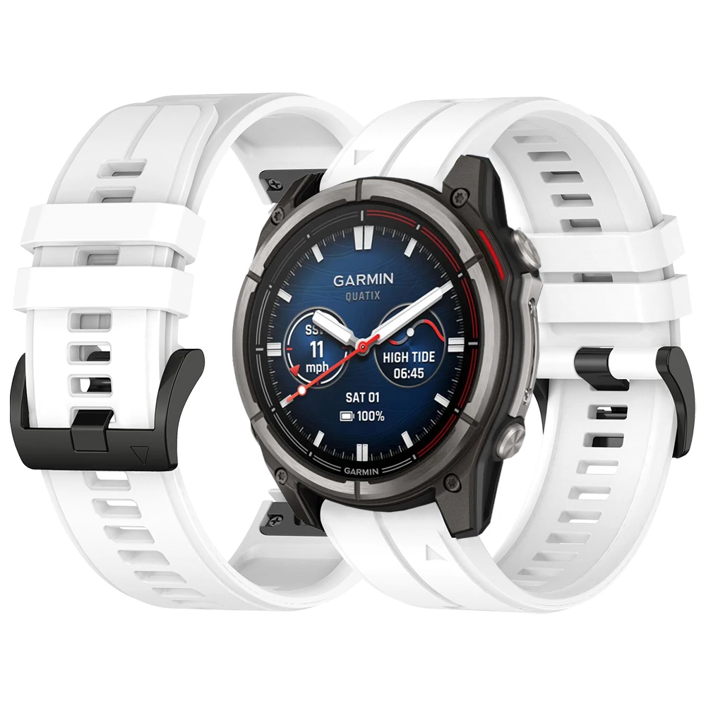Silicone Wrist Strap Bracelet, 22mm/26mm,