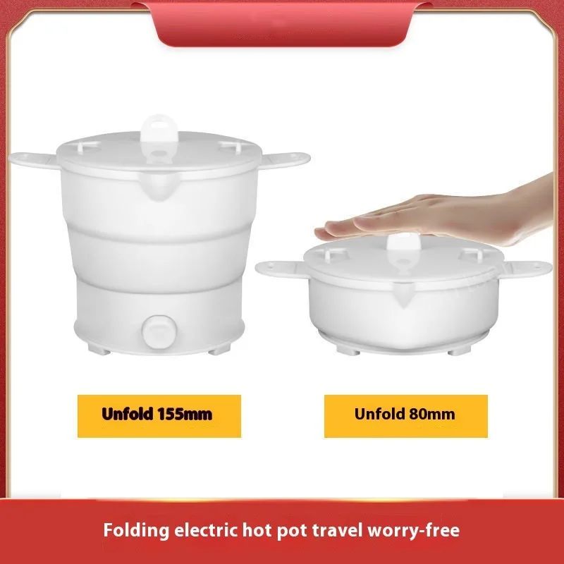 Electric Hot Pot Multi Portable Foldable Silicone Pot Travel 110/220V Kettle Electric Cook Hot Pot Water Boiler Camping Folding Electric