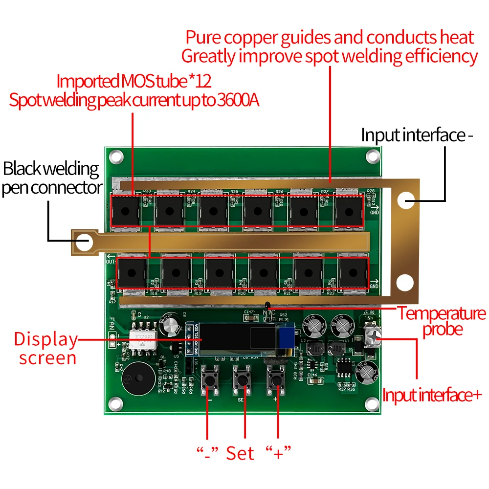 99 기어 12V 스폿 용접기 회로 기판 DIY 스폿 용접기 세트, 0.1-0.3mm 니켈 시트 18650 리튬 배터리 용접