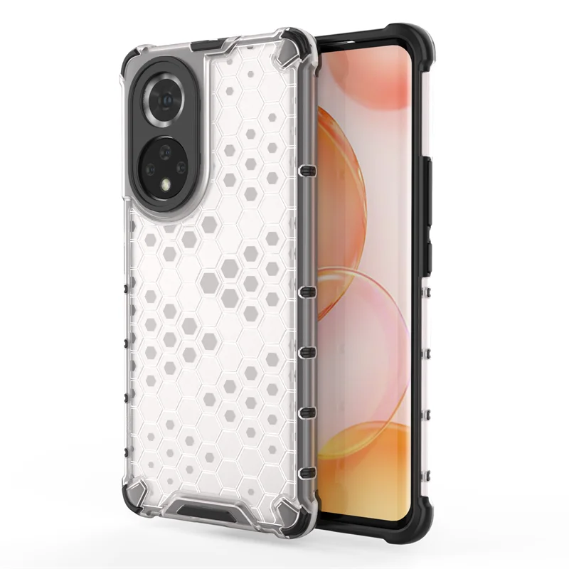 Shockproof Armor Phone Case with Hybrid TPU Bumper and Transparent Hard PC Back Cover