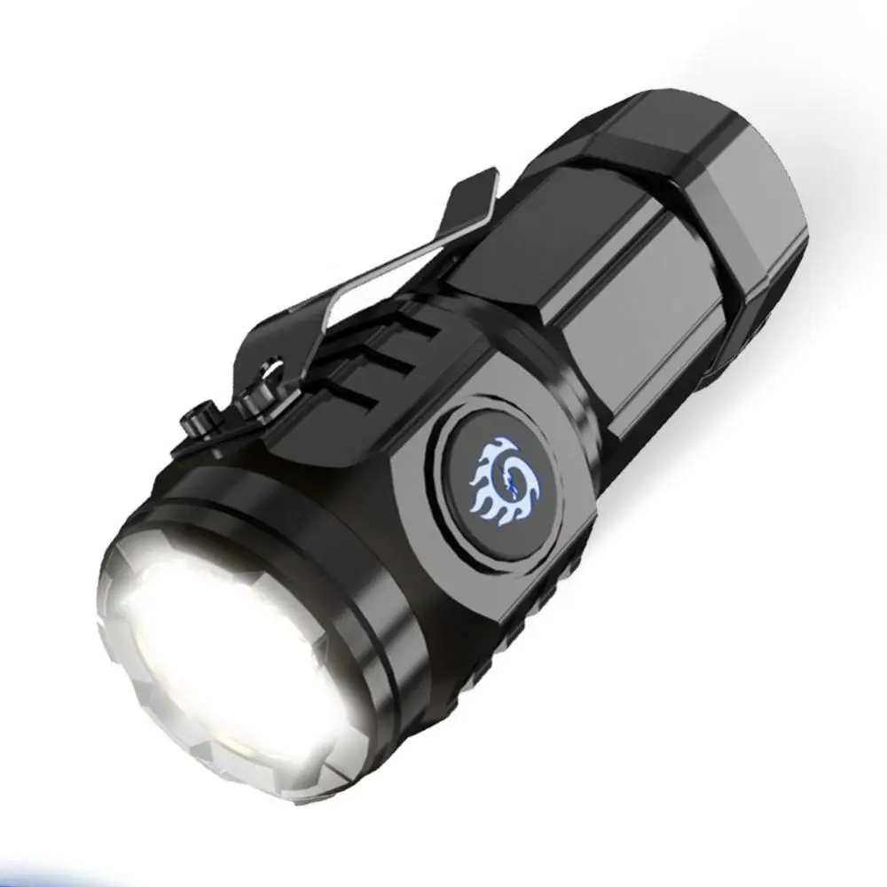 

Small Flashlight Water Proof -handed Control Great Camping Clip Design Lightweight And Portable Emergency Lighting Light