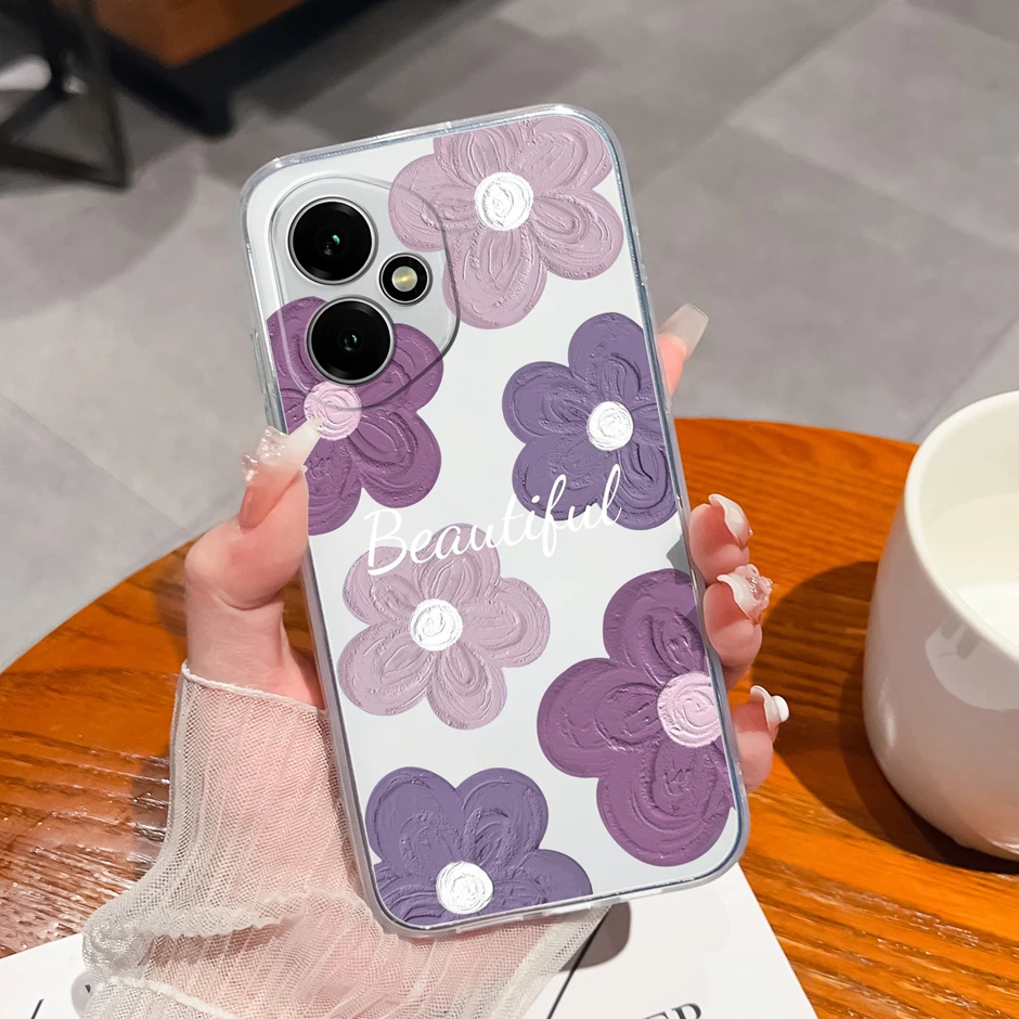 Pretty Flowers Transparent TPU Bumper Protective Cover