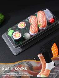 Salmon Sushi Socks Gift Box - Fun and Festive Holiday Edition - One Size