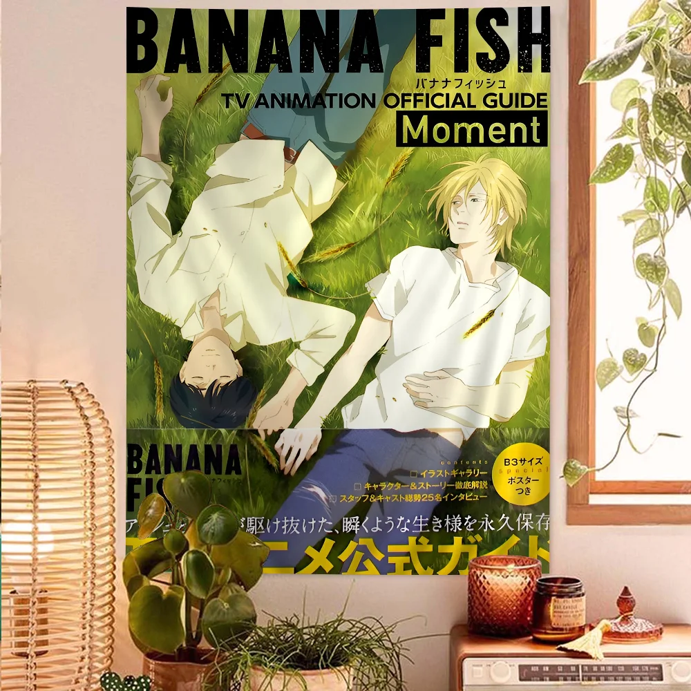 Banana Fish 2020 "Super Happy Place" Fan-Event Wandteppich – BL Manga Ästhetik, Trendige Raumdekoration für Yaoi- & Anime-Fans – Detail 9