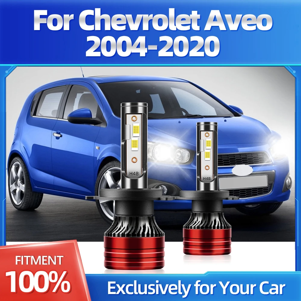

KINGSOFE 2X Car H4 High Low LED Headlight Bulbs Kit 3000LM Power Super Brightness Easy To Install For Chevrolet Aveo 2004-2020