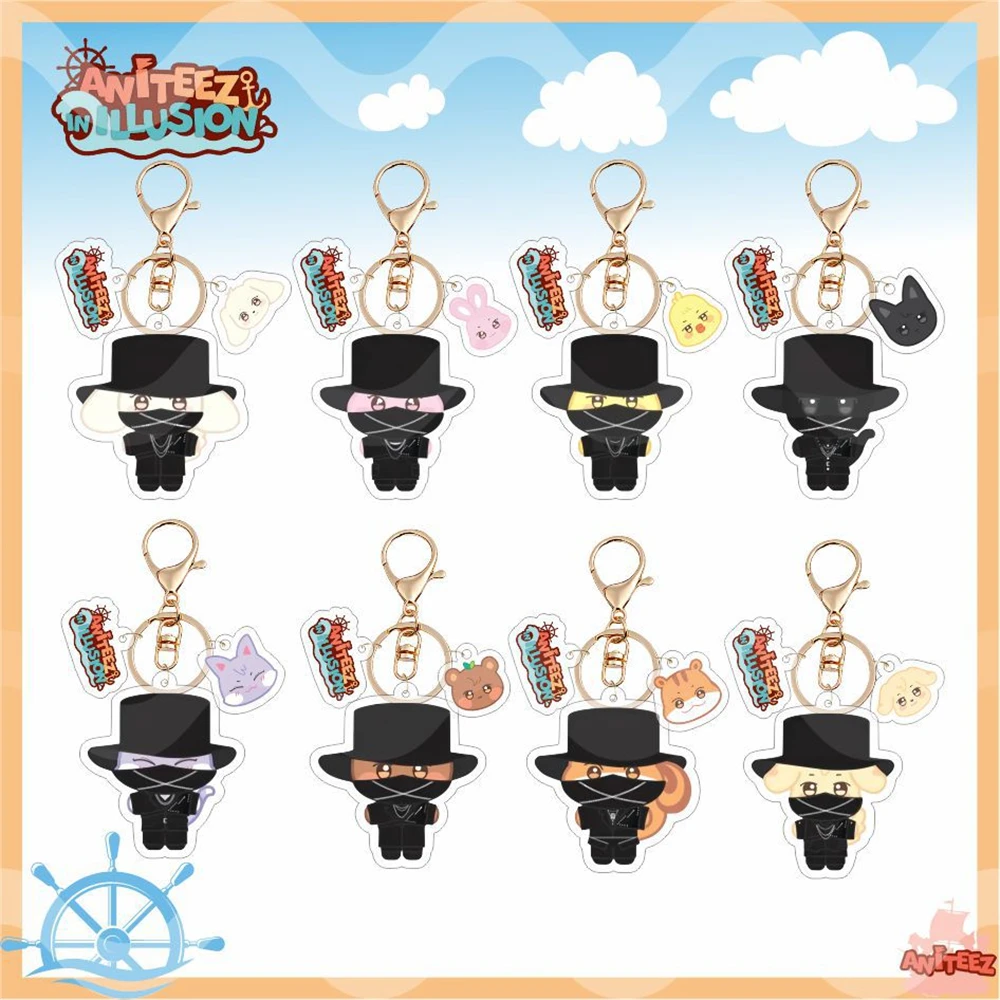 FVGYITG 8 Stück Stray Kids Schlüsselanhänger,Cartoon Acryl Tiere Schlüsselanhänger Skz Keychain Acryl SKZ Anime Anhänger Keychain Rucksäcken Deko Fur Mädchen K-Pop Fans Kinder