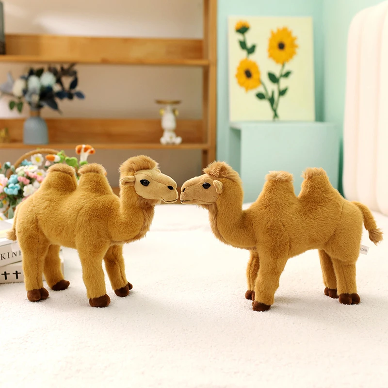 Simulation Standing Camel Plush Toys Soft Stuffed Steric Camel Toys For Children Creative Decor For Bookcase/Car Funny Gift