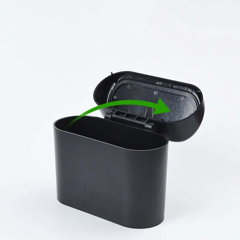 Car Trash Bin car trash can Hanging Vehicle Garbage Dust Case Storage Box Plastic Pressing Square Trash Can Type Auto Car Supplies