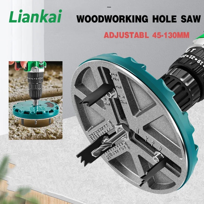Adjustable Hole Saw Kit For Sawing Various Diameters 45130MM