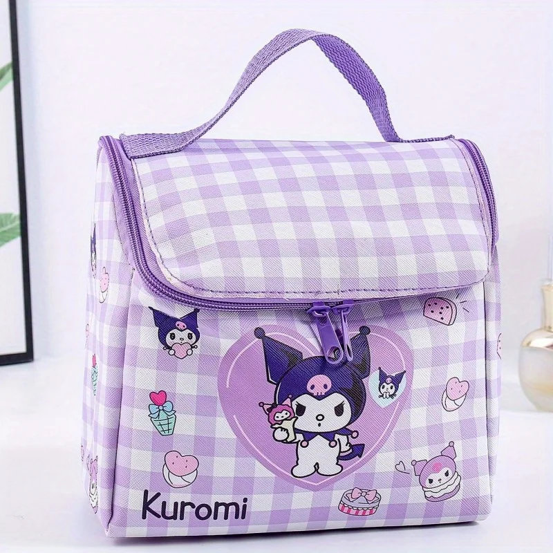 Sanrio Hello Kitty Kuromi Cinnamoroll Storage Bag, Waterproof Portable PU Leather Travel Wash Bag, Organizer Bag