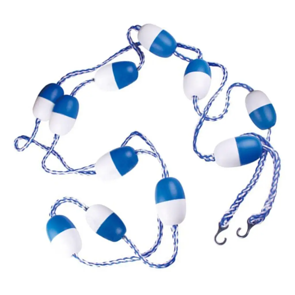 

Swimming Pool Polyethylene Safety Rope Lines W/ 11 Divider Float