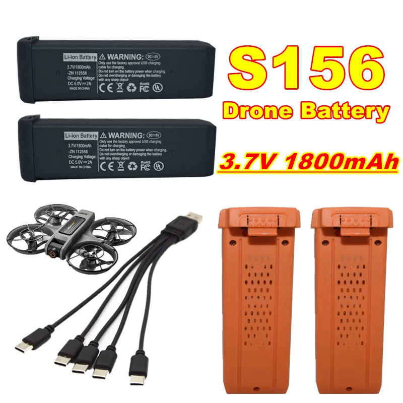 S156 Drone Original Battery 3.7V 1800mAh Lipo Rechargeable Battery for S156 Drone Large Capacity Batttery/Charger suits