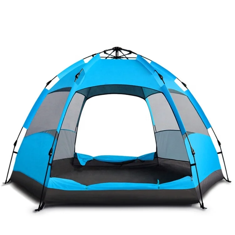 

Outdoor camping equipment thickening to accommodate 6-8 people automatic speed open tent