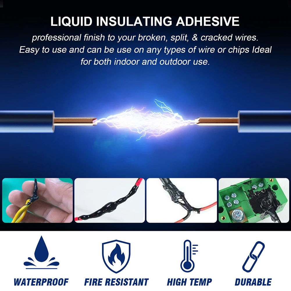 Liquid Insulating Tape 1-5PCS Repair Electrical Wire Cable Coat Fix Line Glue Fast Dry Hardware Cable Liquid Insulation Paste