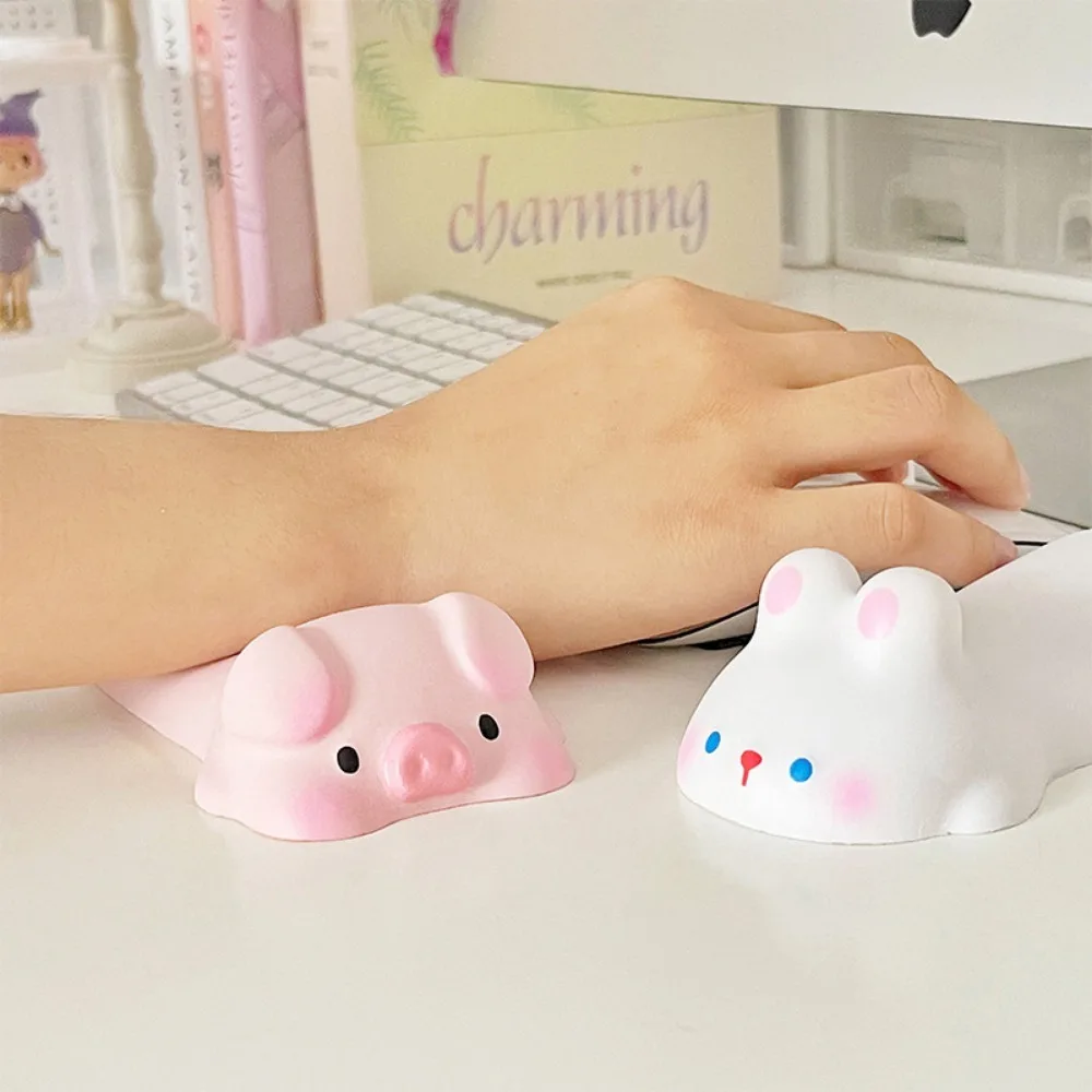 Cute Animal Wrist Rest Mouse Pad Support Ergonomics Memory Foam Desktop Computer Laptop Arm Rest Cat Dog Duck Panda Toys Wrist Rest Cushion
