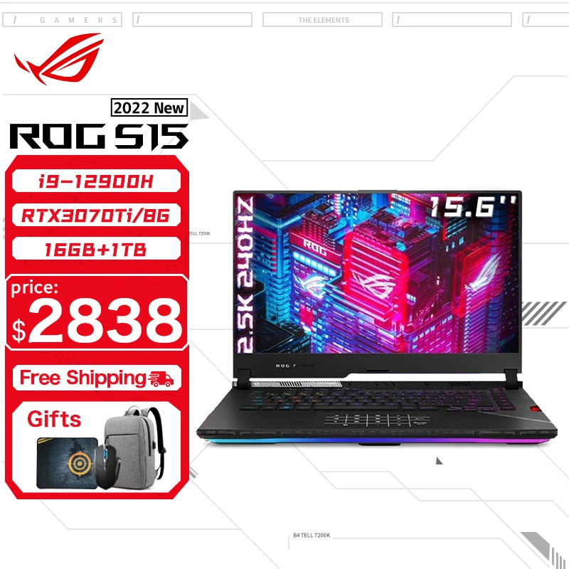 كمبيوتر الألعاب المحمول ASUS ROG Strix SCAR 15/17...