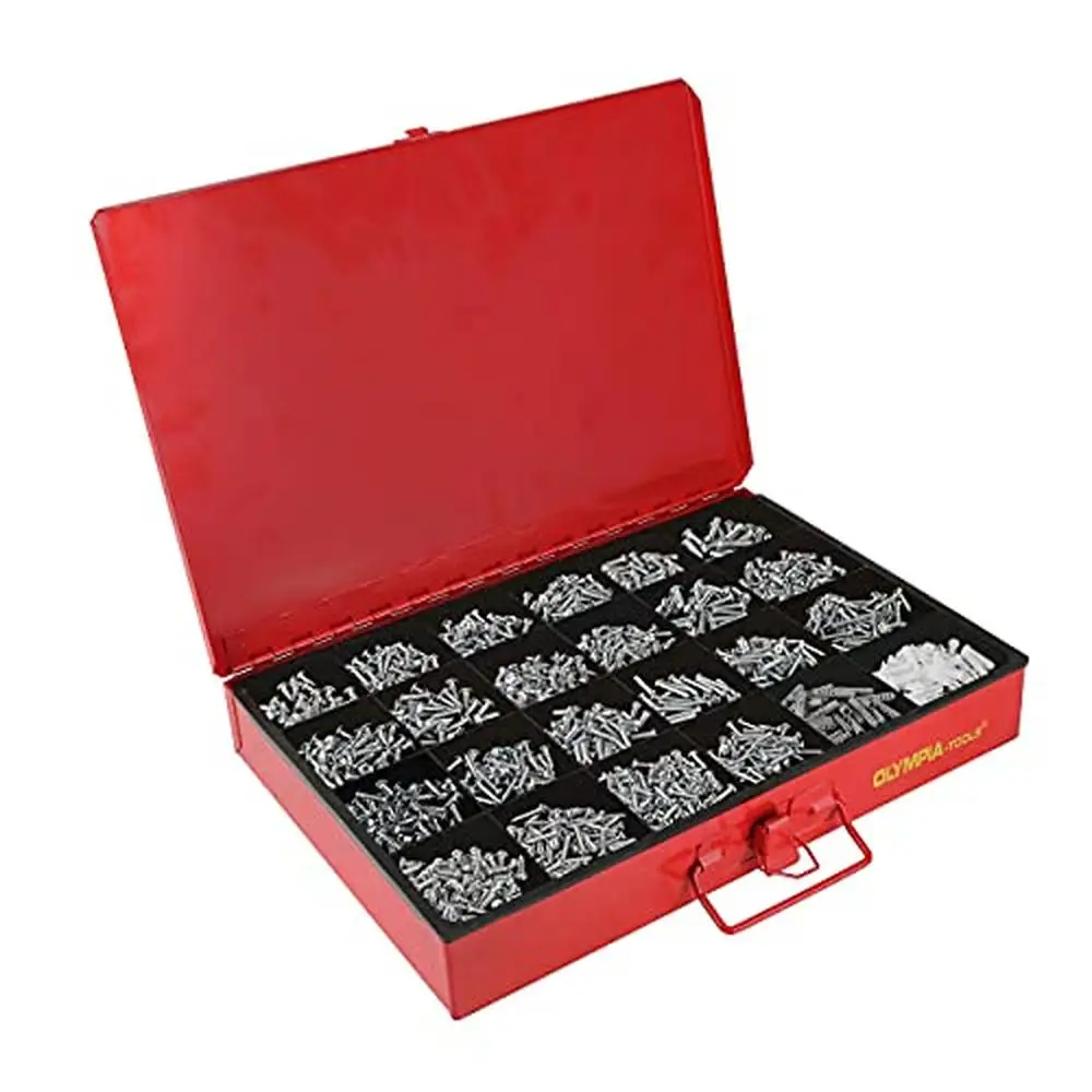 Professional Grade 4-Drawer Steel Hardware Organizer with 2500-Piece Small Hardware Kit Industrial Quality Home Garage Workshop 6