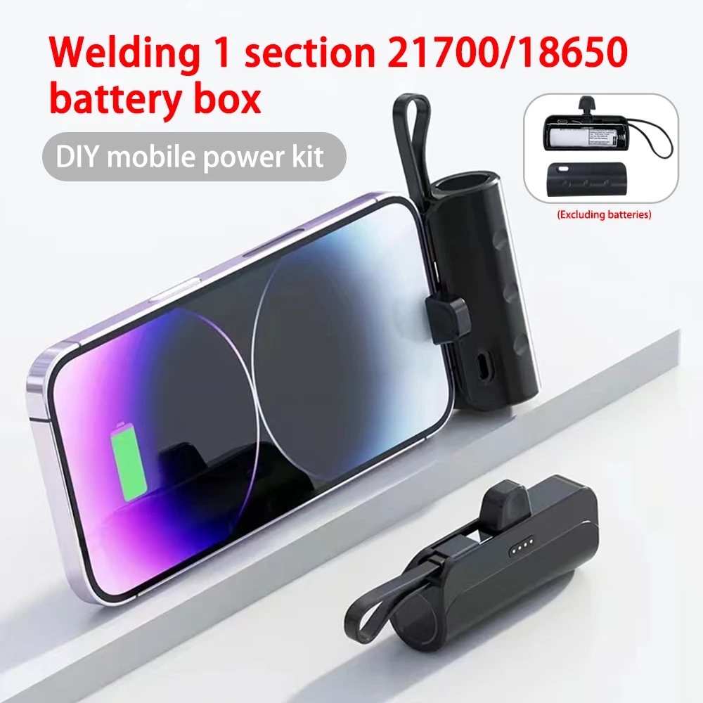 1x2170018650BatteryPowerBankCaseFreeWeldingDIYBatteryHolder