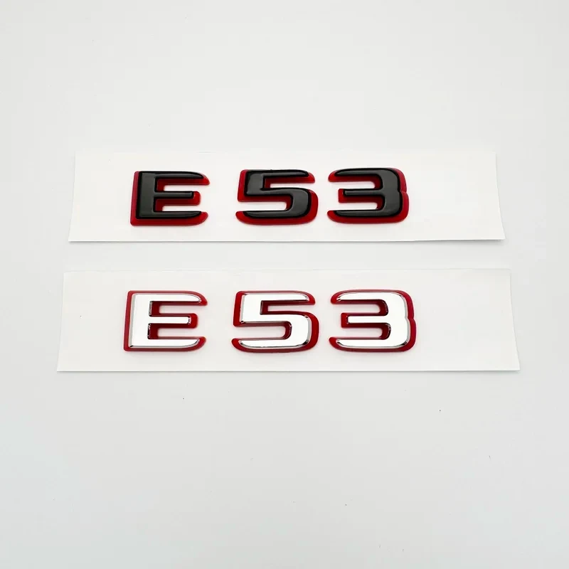 2024 신형 투톤 레터링 숫자 엠블럼 E43 E53 E63s 자동차 펜더 트렁크 리어 W212 W213 W214 스티커 로고 액세서리