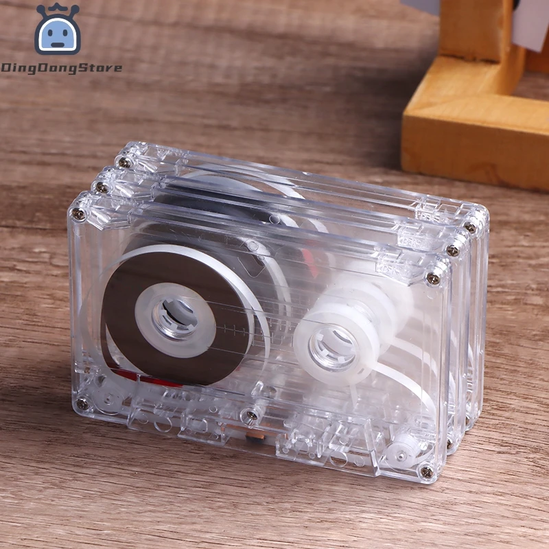 1Pc 60 Minutes Magnetic Audio Tape Standard Cassette Color Blank Tape Player Clear Case For Speech Music Recording