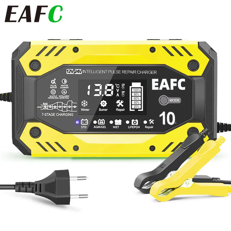 Smart Fast Autobatterie ladegerät 24V 5a 12V 10a LCD-Display Kfz-Batterie  ladegerät Blei-Säure-Ladegerät für Auto - AliExpress