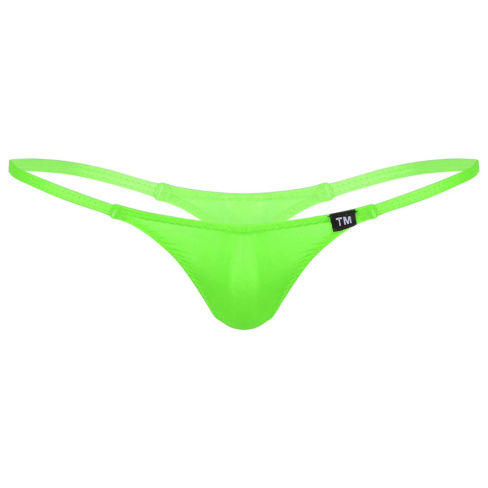thumbnail image 1 of Tanga de talle bajo para hombre, ropa interior de Bikini, cintura elástica de Color sólido, Tanga de malla transparente, calzoncillos transparentes, 1 of 5