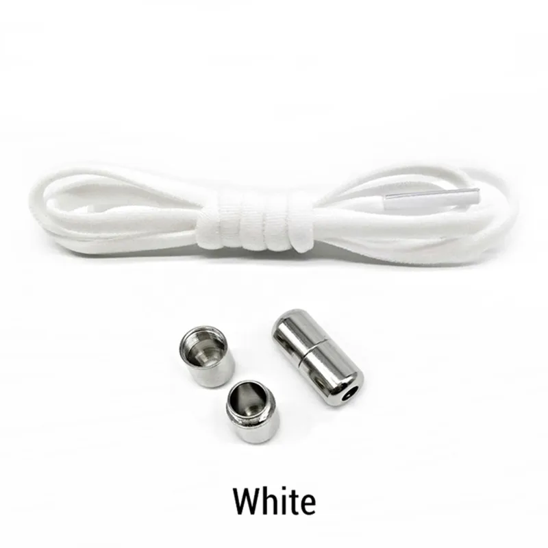 Elastic No Tie Shoelaces Semicircle Shoe Laces For Kids and Adult Sneakers Shoelace Quick Lazy Metal Lock Laces Shoes Strings