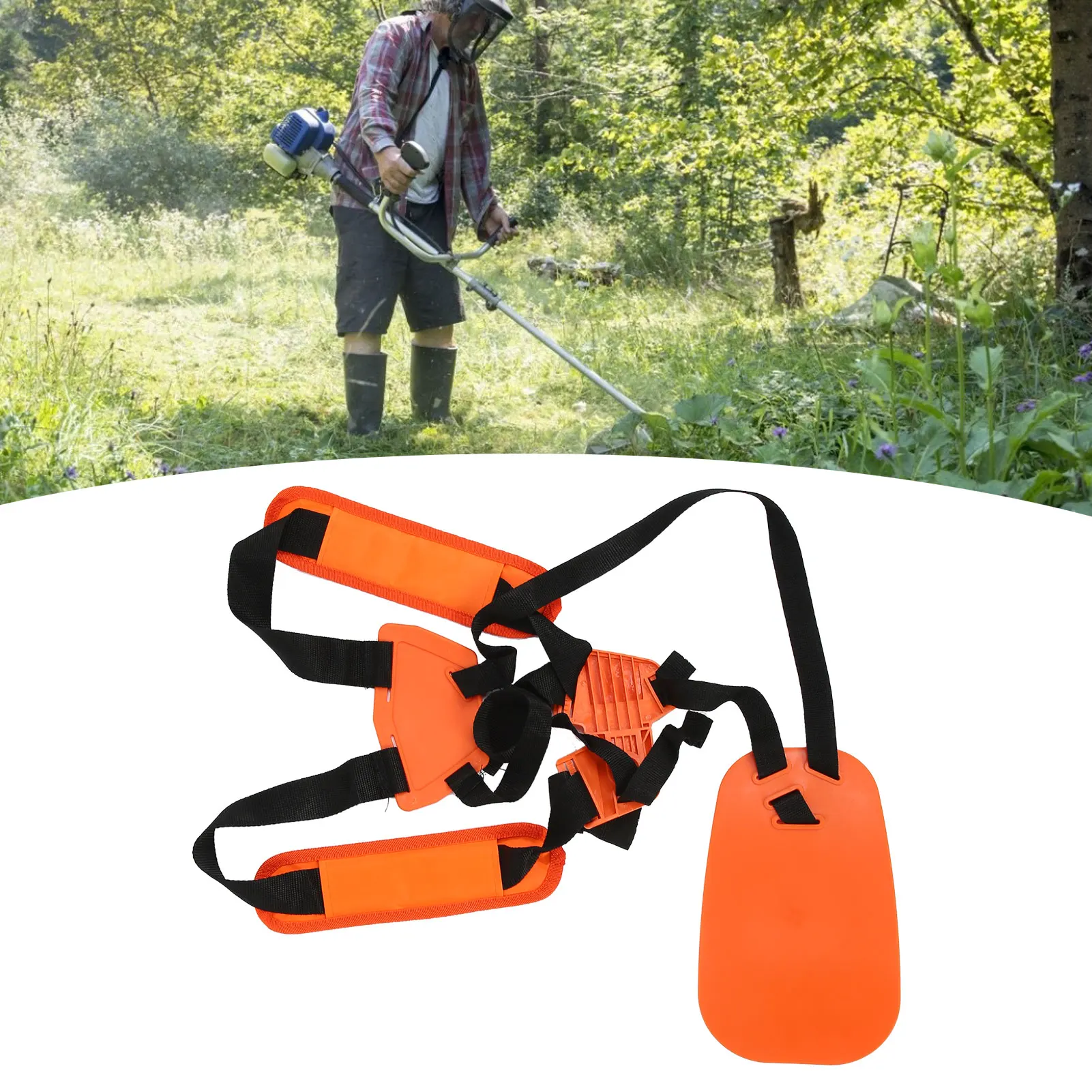 Lawn Mower Nylon Belt Trimmer Strap Trimmer Shoulder Strap Lawn Mower Harness Strap Double Shoulder Nylon Belt for Brush Cutter 4