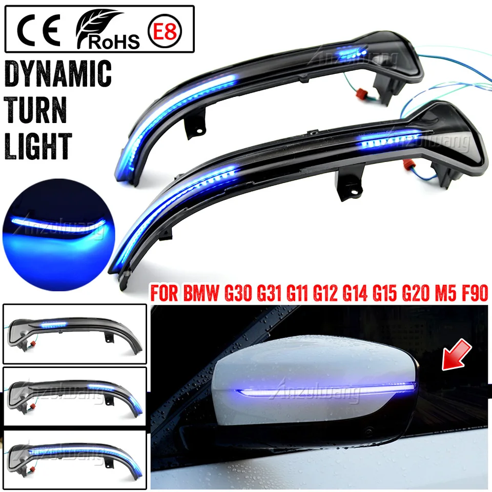 LED Dynamic Turn Signal Side Mirror Sequential Light Lamp For BMW