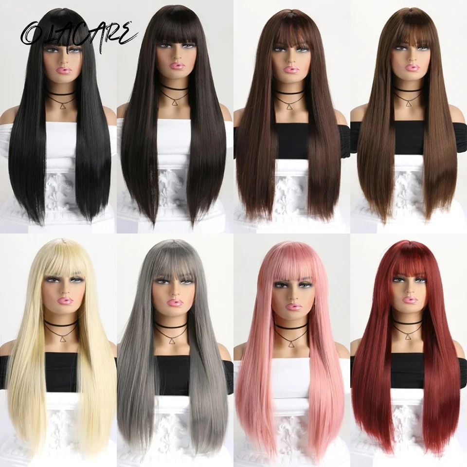 Long Straight Synthetic Colour Wig for Women Daily Cosplay
