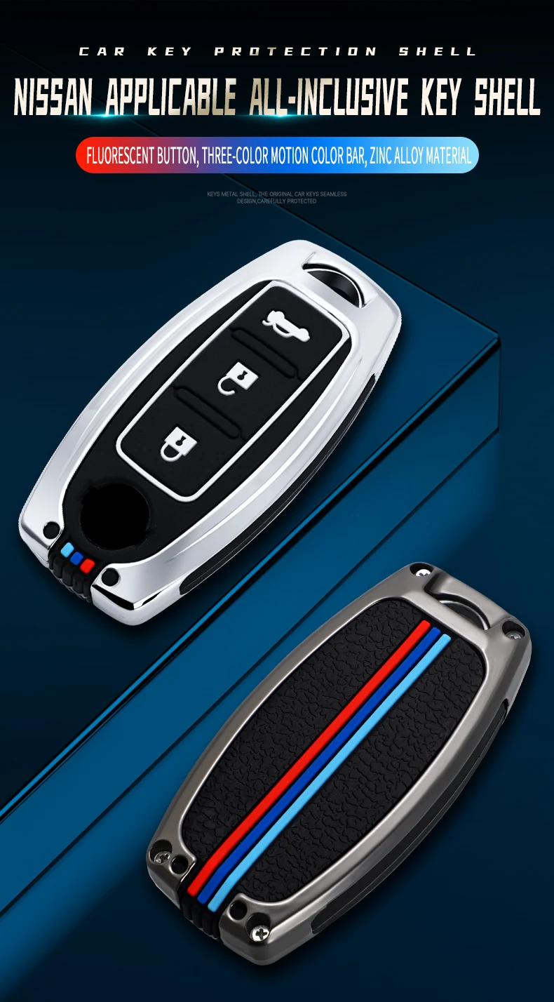 Astuccio portachiavi in Gel di Silicone luminoso lega di zinco per Nissan Qashqai J10 J11 x-trail T31 T32 tira Tiida Pathfinder Murano Note Juke 7 Astuccio portachiavi in Gel di Silicone luminoso lega di zinco per Nissan Qashqai J10 J11 x-trail T31 T32 tira Tiida Pathfinder Murano Note Juke - Se5c6b04dfb59443a808f343a4eb7f18ae
