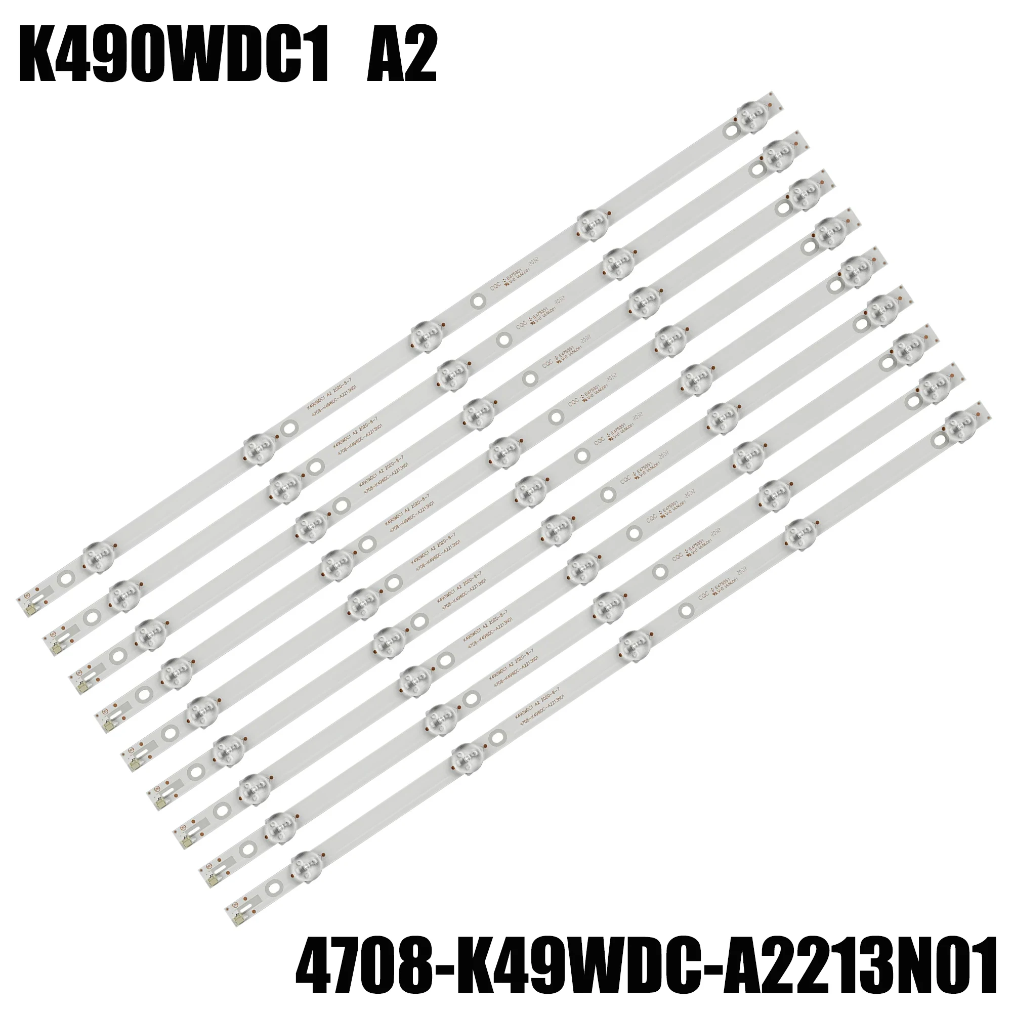 

10 Kit LED backlight strip for 4708-K49WDC-A3113N01 A2213N01 K490WDC1 A2 49BDL3056Q 49LK5400PLA 49UK950 49U5070 49PUF6