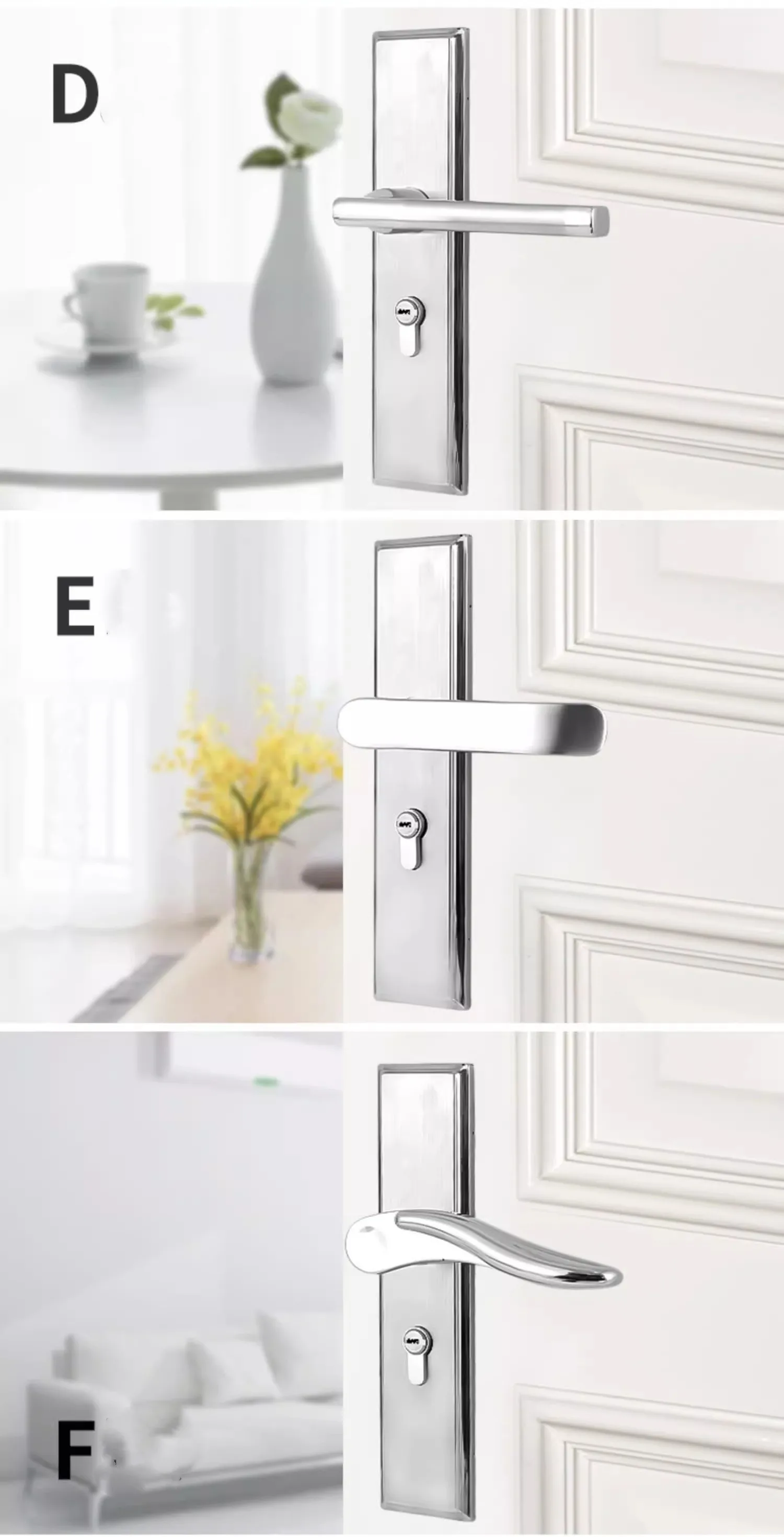 Universal Type, Gate Lever Knob for Bedroom, Acessórios para móveis