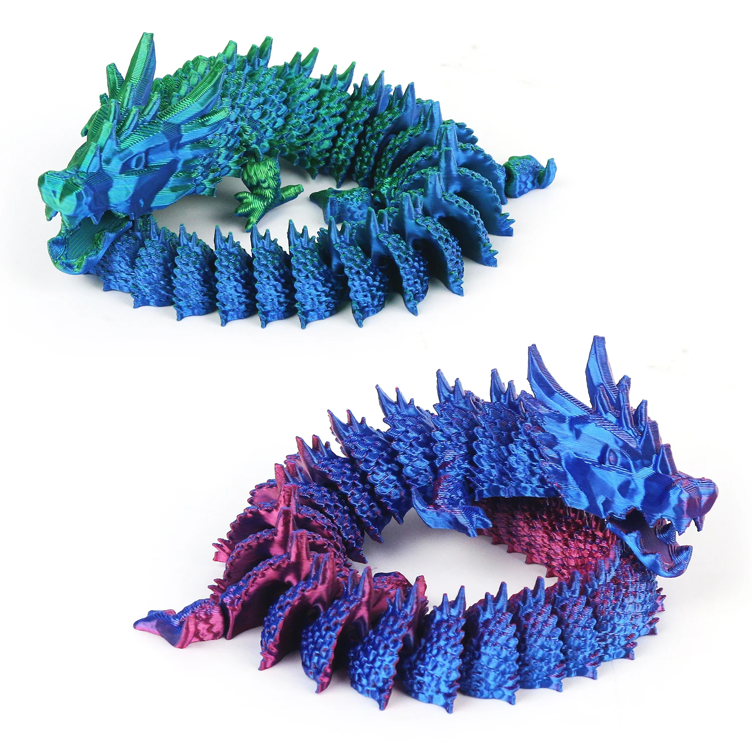 3D printed dragon figurine with movable joints, pressure relief toy, figurine model, collectible crafts 3