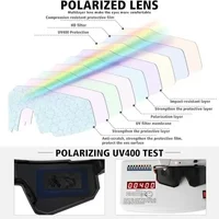 Nouvelles lunettes de soleil d'équitation en plein air, pare-brise de vélo une pièce, lunettes de soleil de sport européennes et américaines pour hommes 3