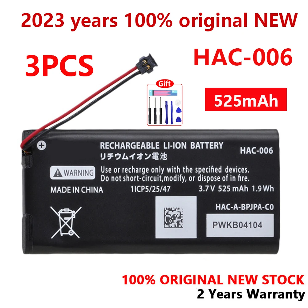 

100% Genuine 525mAh HAC-006 Battery For Nintendo Switch NS Joy-Con Controller HAC-015 HAC-016 HAC-A-JCL-C0 HAC-A-JCR-C0 Batteria