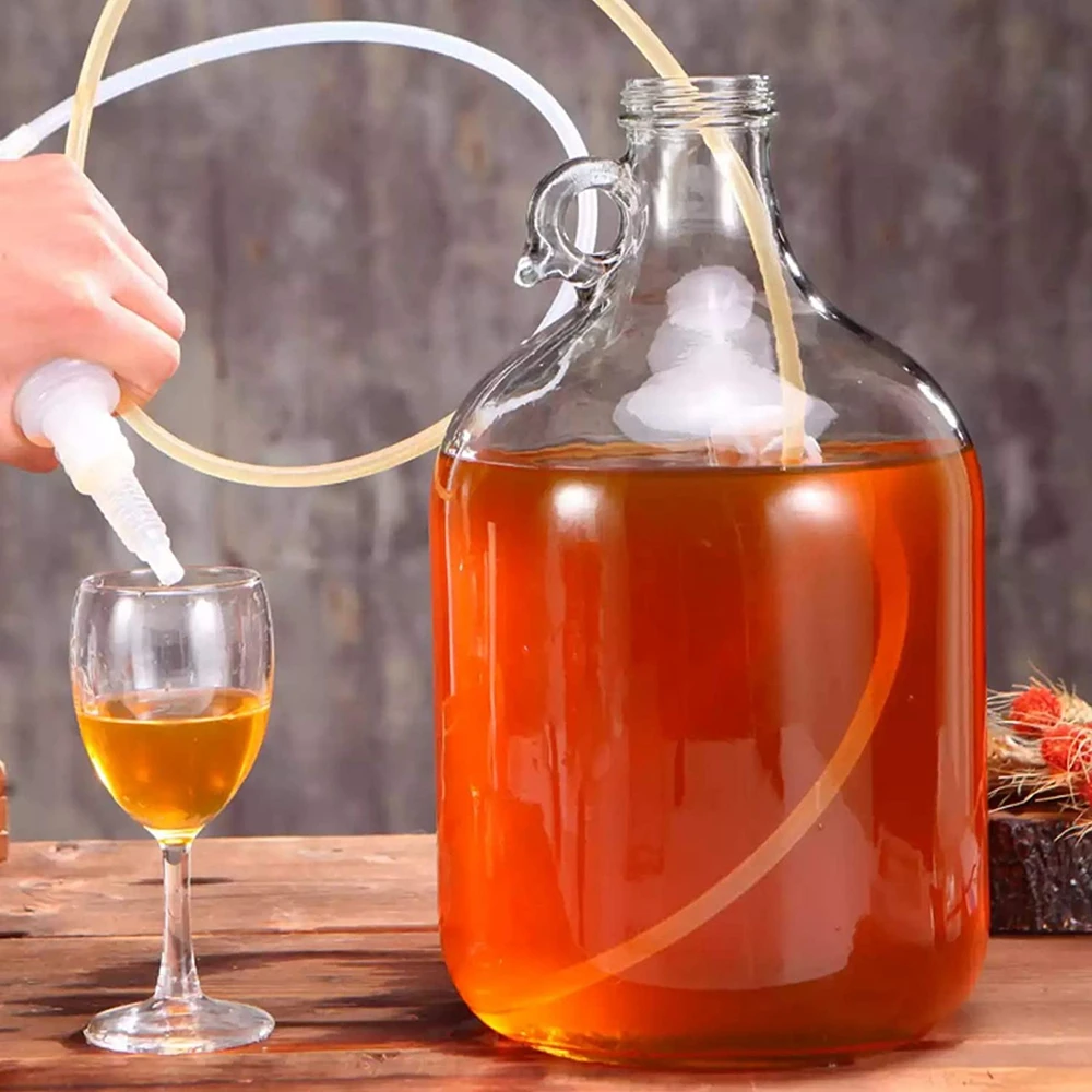 2M Manual Beer Making Tool for Wine Kitchen Fermentation Brewing Siphon Hose Plastic Knead Siphon Filter Brewing Valve Homebrew