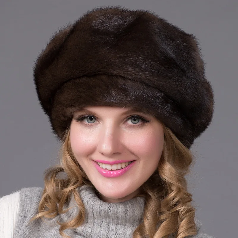 Меховая шапка из норки