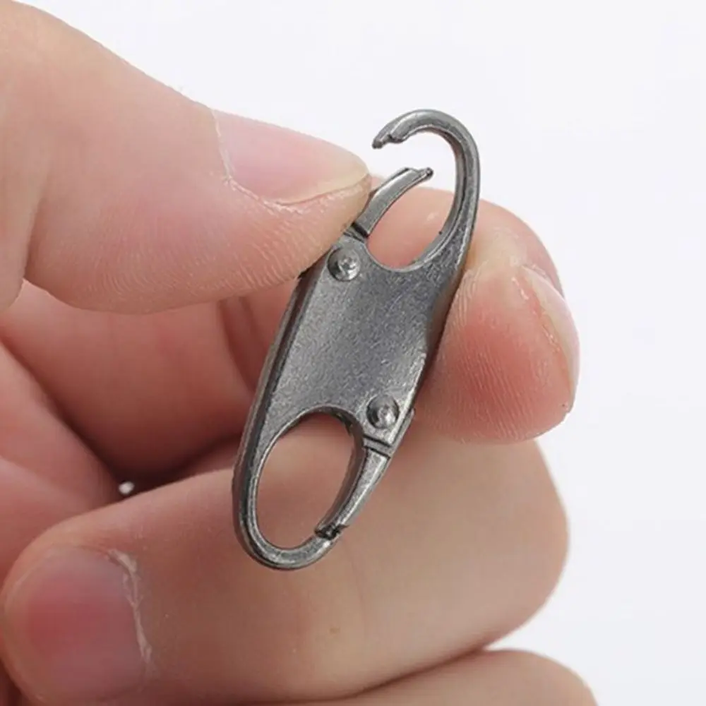 4pcs New Metal Detachable Carabiner Clips Alloy Zipper Lock Clip Silver Anti Theft Bag Suitcases Accessories