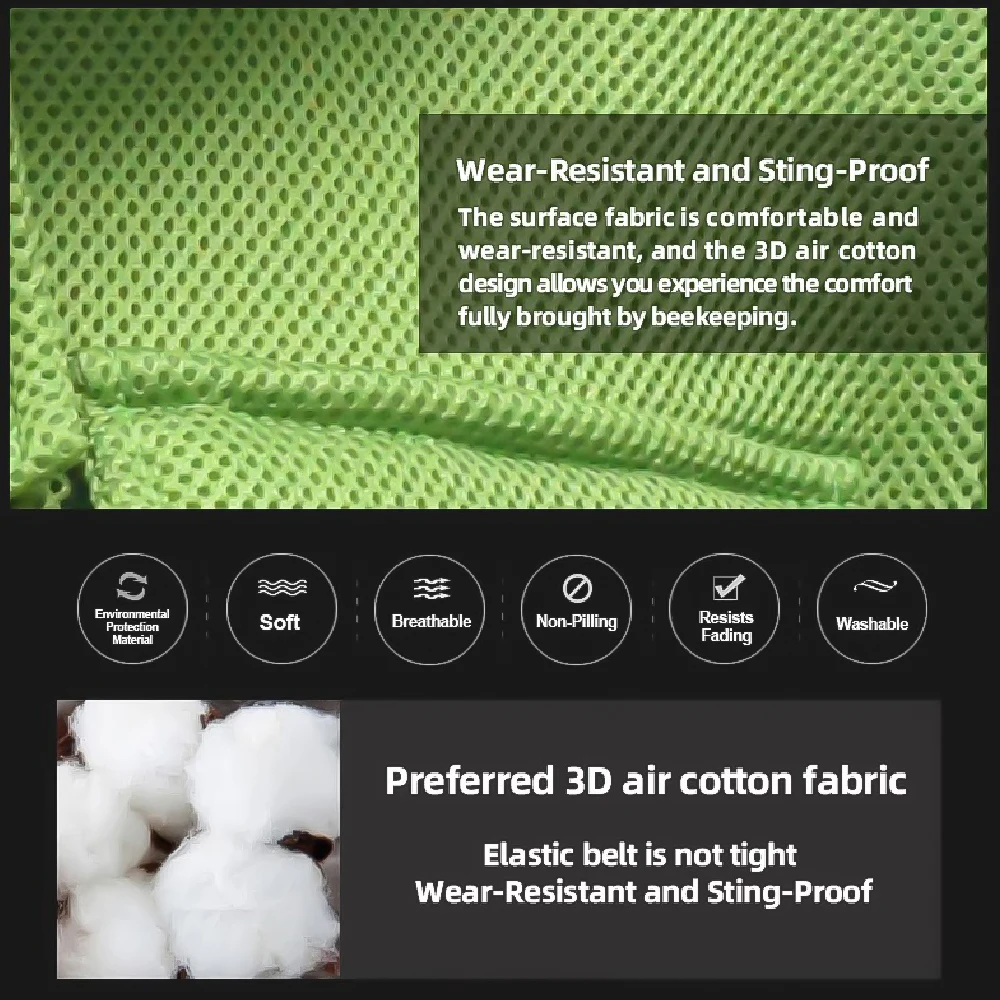 Beekeeping Clothing 3D Air Cotton Fabric Bee Suits Beekeeper Suits