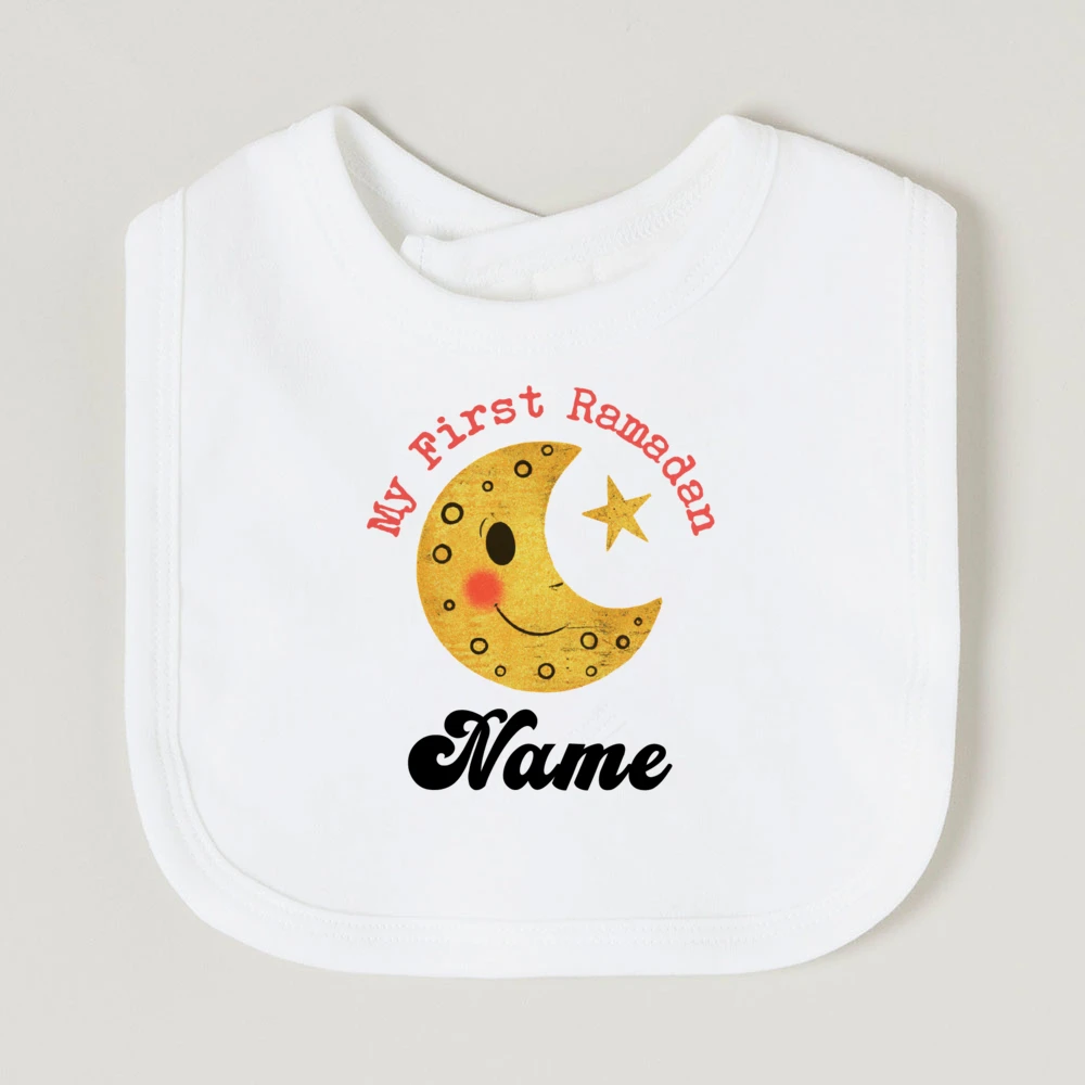 Personalised Eid Ramadan Baby Bibs Boy Girl Bib Custom Name Eid Mubarak Infant Saliva Towel Muslim Islamic Holiday Keepsake Gift 6