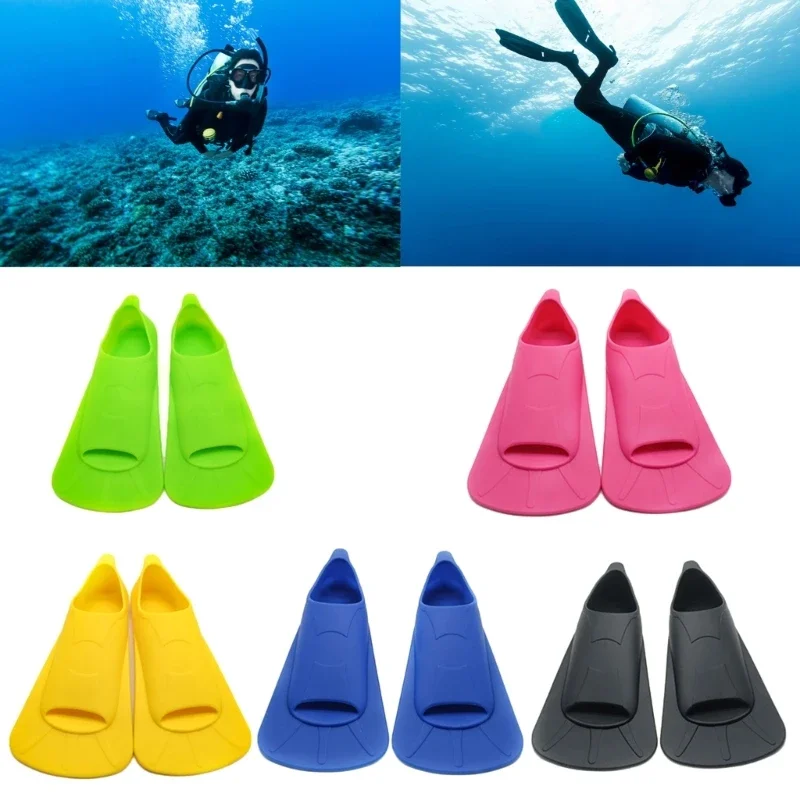 

Scubas Diving Gear Full Foot Short Silicone Fins for Snorkeling Swimming Diving Fins Comfortable Swim Flippers