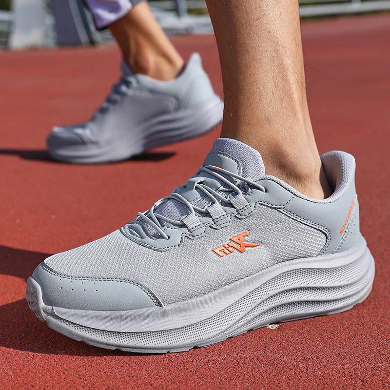 Men Running Shoes 2026 New Breathable Mesh Sneakers Lightweight Cushioning Jogging Shoe Black Athletic Sport Shoe Big Size 36-47